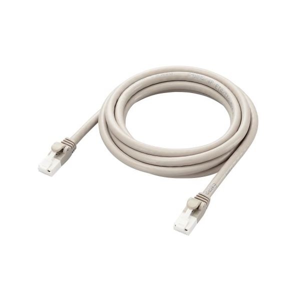 (3セット) エレコム LANケーブル CAT6A 2m 高速 10Gbps ストレート 爪折れ防止 ライトグレー LD-GPAT/LG2/RSX3