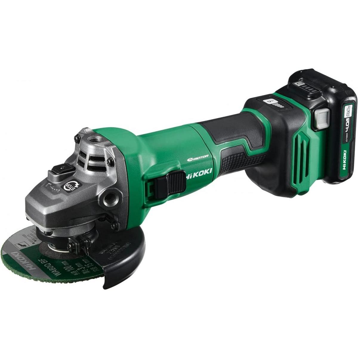 HiKOKI ハイコーキ 10.8V コードレスディスクグラインダ 砥石径100mm G1210DA(2LSK) 蓄電池2個・充電器・システムケース2付き キックバック軽