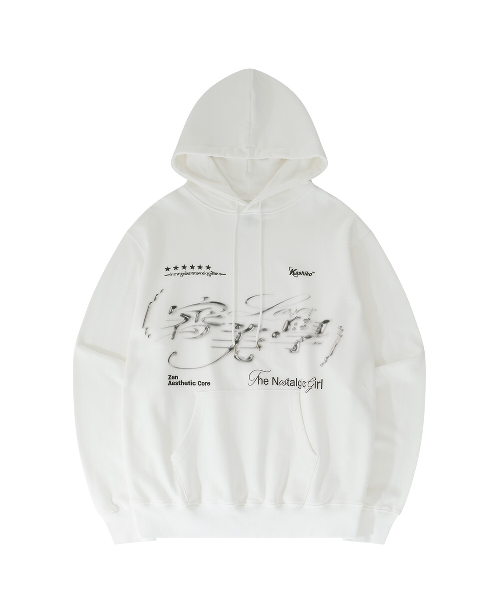【KASHIKO】 AESTHETIC FLUFFY HOODIE : WHITE