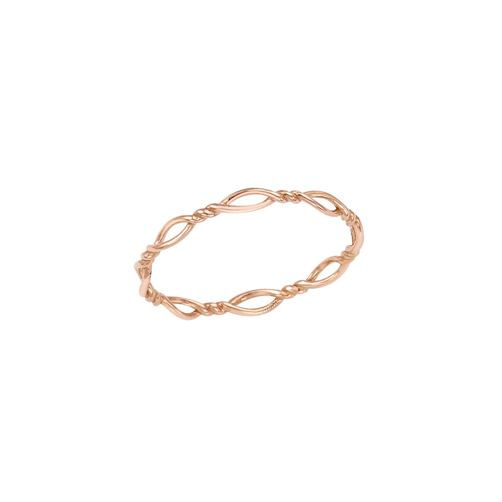 LLOYD 360度ツイストパターン14KゴールドリングLRS20050G