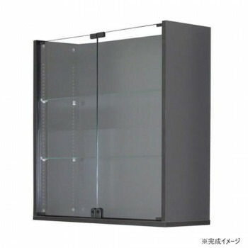 連結型コレクションラック ユニール 幅83.3x奥行29cm 上部連結ユニット（単品利用不可） ブラック SCR-8329HBK