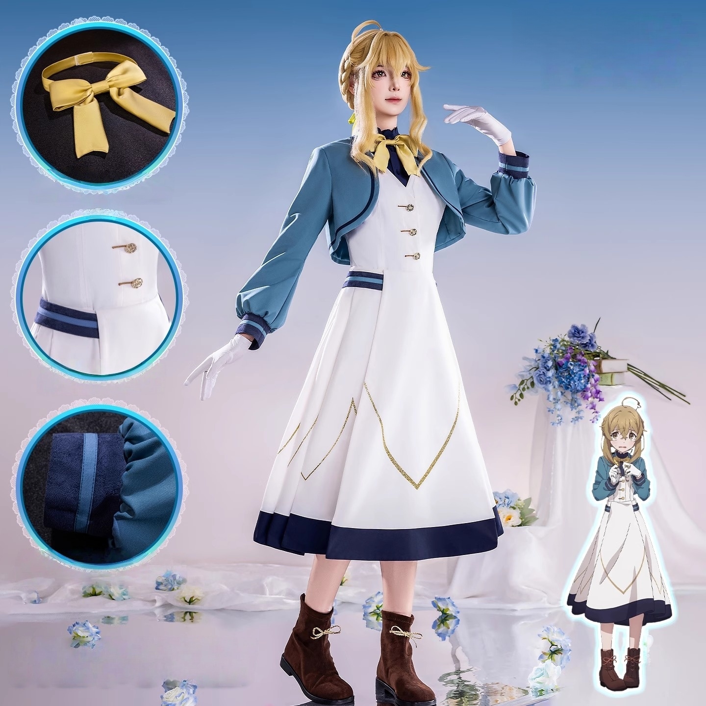 Monenjoy　サイレント・ウィッチ 沈黙の魔女の隠しごと　 モニカ・エヴァレット　学院服　制服　コスプレ衣装　豪華番　魔術師　ワンピース　 0