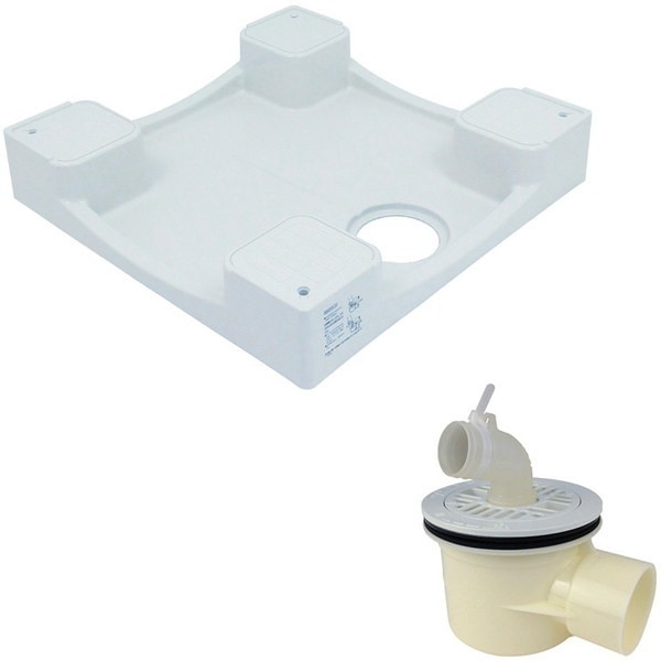 GAONA GA-LF043 ヨコビキ [洗濯機防水パントラップセット]