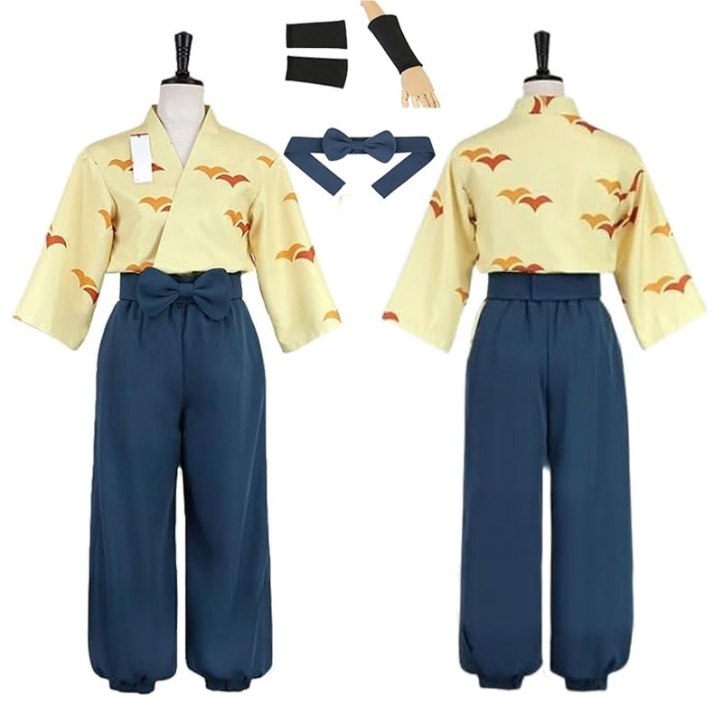 忍たま乱太郎 尾浜勘右衛門 コスプレ衣装 五年生 手甲付き 忍たま コスプレ衣装 コスチューム 変身 仮装 変装 ハロウィン クリスマス 誕生日 忘年会