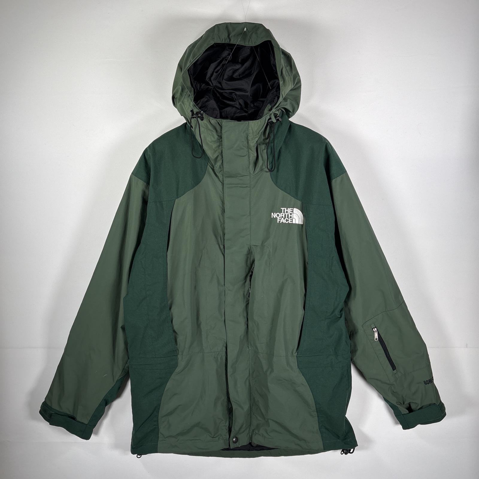 古着 マウンテンライトジャケット ゴアテックス 刺繍ロゴ M グリーン メンズ