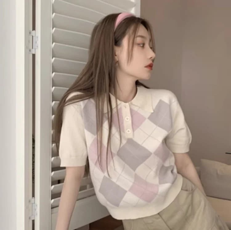 ポロシャツ トップス ブラウス カットソー ニットソー セーター 白トップス 袖あり 半袖 かわいい 大人可愛い きれいめ シンプル カジュアル 大人 上品 おしゃれ お洒落 かっこいい レトロ