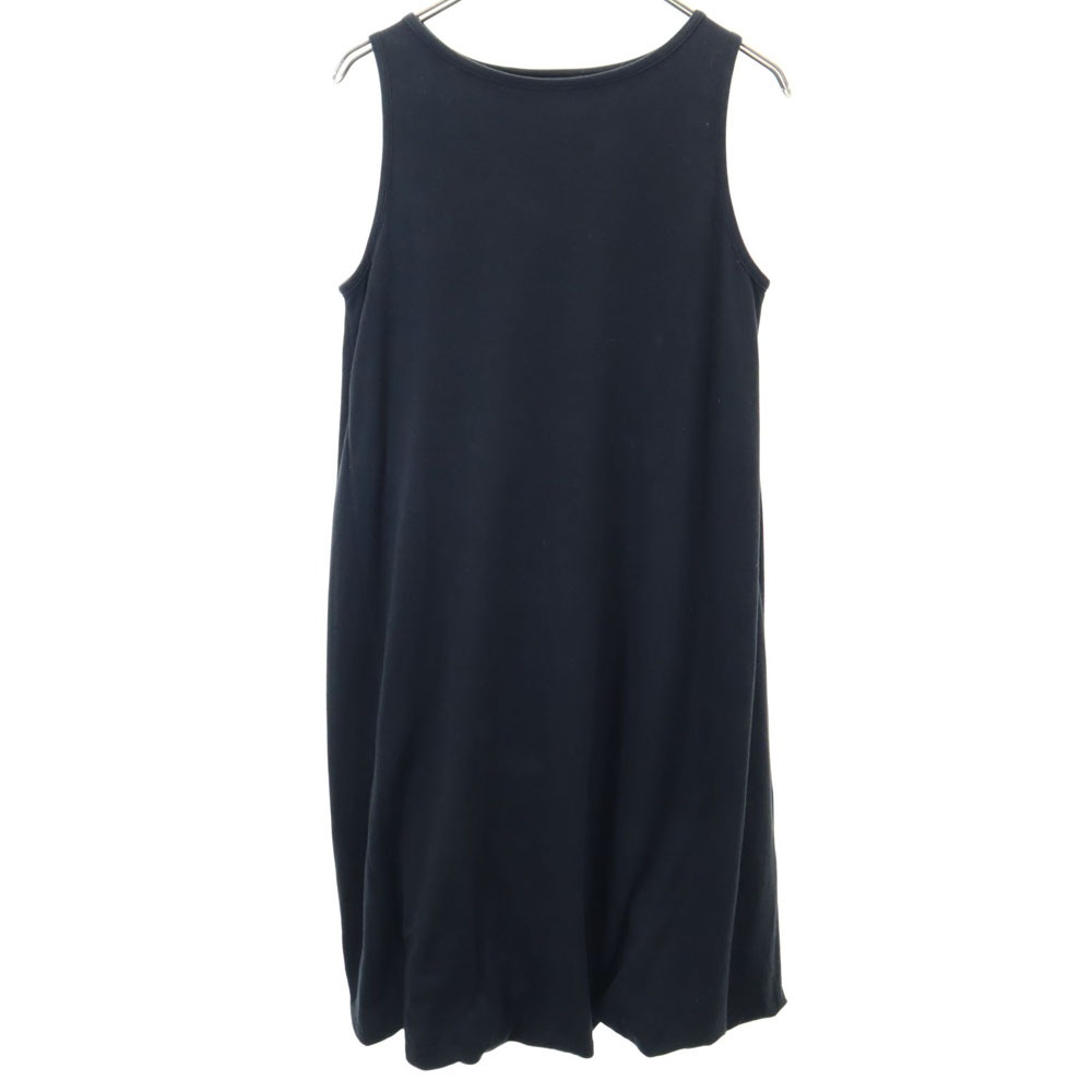 日本製 ノースリーブ ロングワンピース ブラック レディース