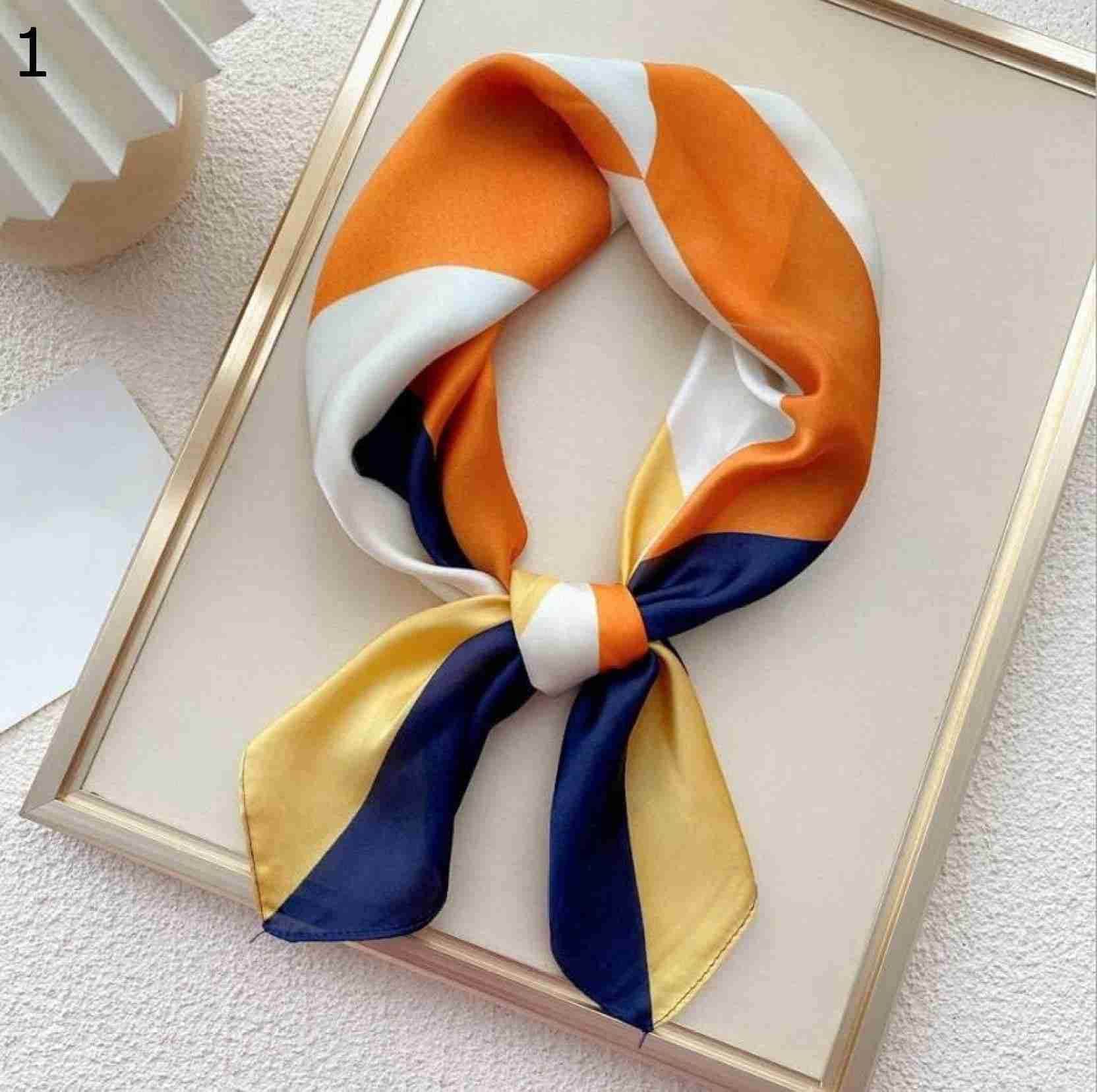 【20%OFFクーポン～】女性の髪の スカーフラップ女性パッチワーク プリント レディー ネック カチューシャ バッグ ネクタイ ネッカチーフ スクエア ショール スカーフ (Color : 70x