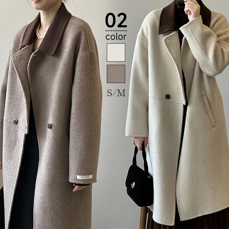 冬 上品 大きいサイズ ロング丈 厚手 シンプル通勤 暖かい ロング チェスターコート ウール 敬老の日 チェスター ロングコート 防寒 コート コートアウター プレゼント コート レディース 羽織