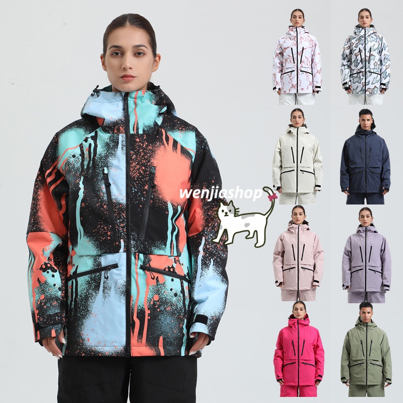 スノーボードウェア 2024 2025 単品 トップス メンズ レディース アウター ジャケット 暖かい ウィンタースポーツ韓国風 防寒 防水 防風 スノーウェア スキーウェア スノボウェア