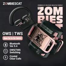 Zombiescat B9 OWS TWS ワイヤレスイヤホンオープンイヤー/インイヤーデュアル機能 Bluetooth 5.4 イヤホンマイクステレオ HD 通話ヘッドフォン