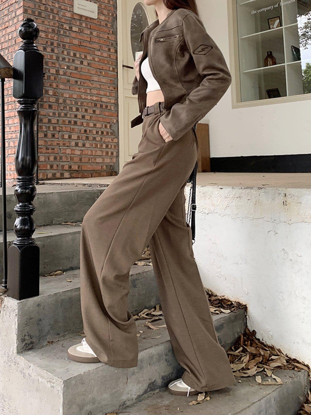 パンツロングパンツ細見え 黒 脚長効果 ストレート かわいい 茶色 美脚効果 タック ハイウエスト 春夏パンツ 夏 ワイド おしゃれ 韓国ファッション お出かけ 2024 レディース ロング丈