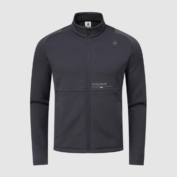 ユニ レギュラーフィット パワーストレッチ 起毛ボンディング トラックトップ ダークグレー QQ423EFTO2-DGR