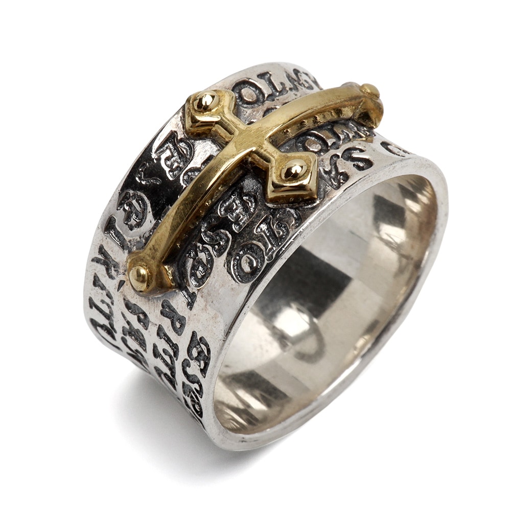 シルバー925 ワイドなクロスリング [rs225]