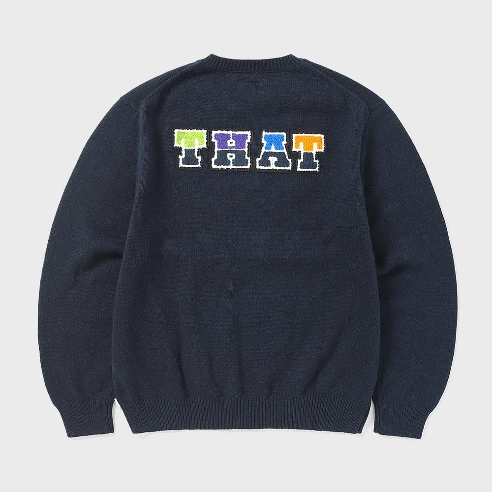 ディス・イズ・ネヴァー・ザット・ディス/ザットニットセーターネイビー