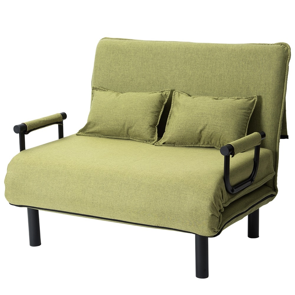 【国内入荷済】ソファベッド 折りたたみ 3WAY ファブリック生地 カウチソファー 幅60 肘付き 一人掛け 二人掛け カウチ リクライニング 一人暮らし 組立品-414