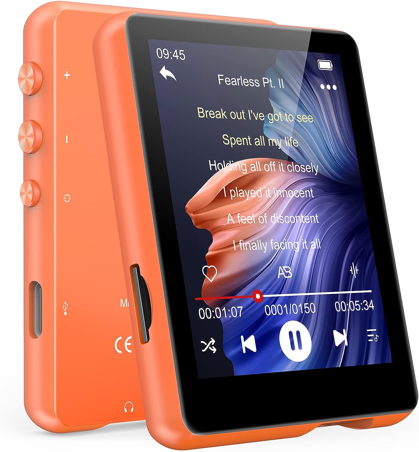 MP3プレーヤー Bluetooth5.3 音楽プレーヤー デジタルオーディオプレーヤー 32GB内蔵 128GBまで拡張可能 スピーカー内蔵 2.4インチ AMP-07