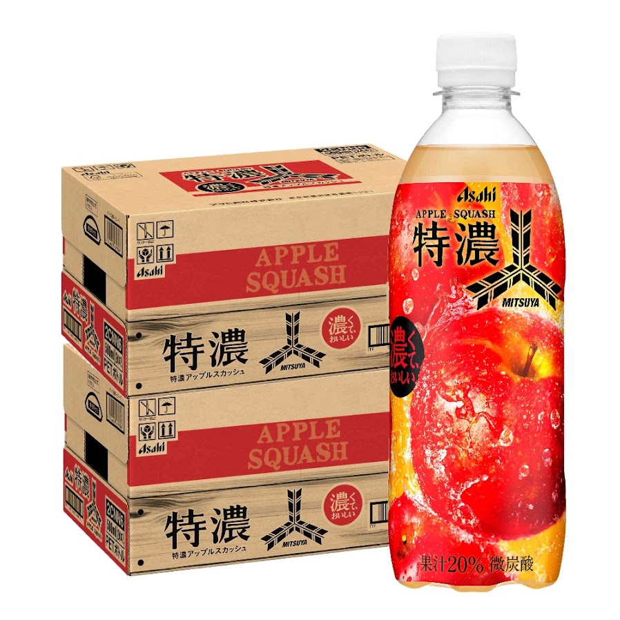 【送料無料】アサヒ 三ツ矢 特濃アップルスカッシュ 500ml×2ケース/48本