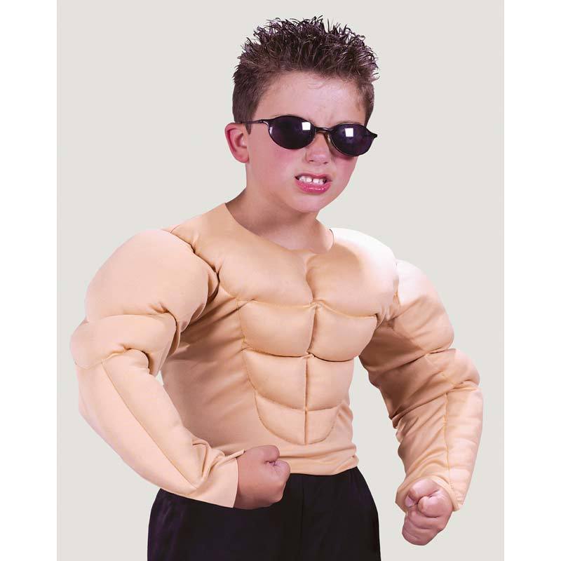 コスプレ 仮装 マッスルシャツ 子供用 L 【 コスプレ 衣装 ハロウィン 仮装 パーティーグッズ おもしろ コスチューム 子供 笑える シャツ 面白コスチューム おもしろい 爆笑 ウケる キッズ ネ