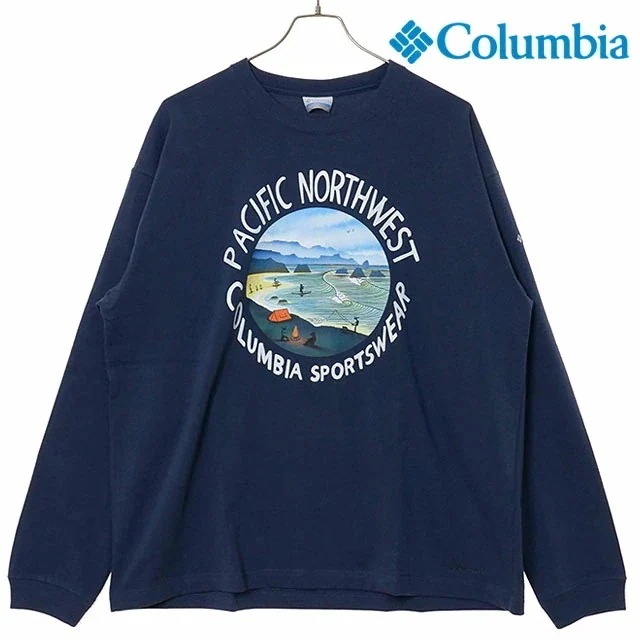 メール便 レイクトゥアベニューグラフィックロングスリーブTシャツ [PM0529-466] メンズ トップス カットソー 長袖 速乾 アウトドア 正規取扱店