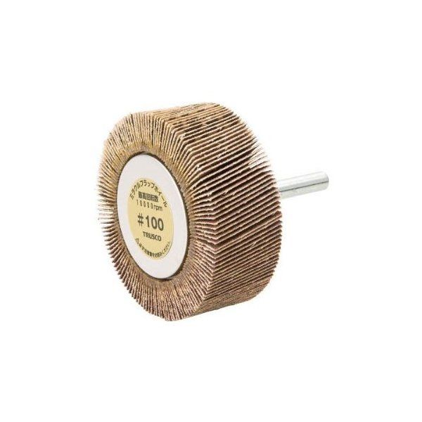 TRUSCO MR6025 ミラクルフラップホイール 外径60X厚25X軸6 5個入 #100 メーカー直送