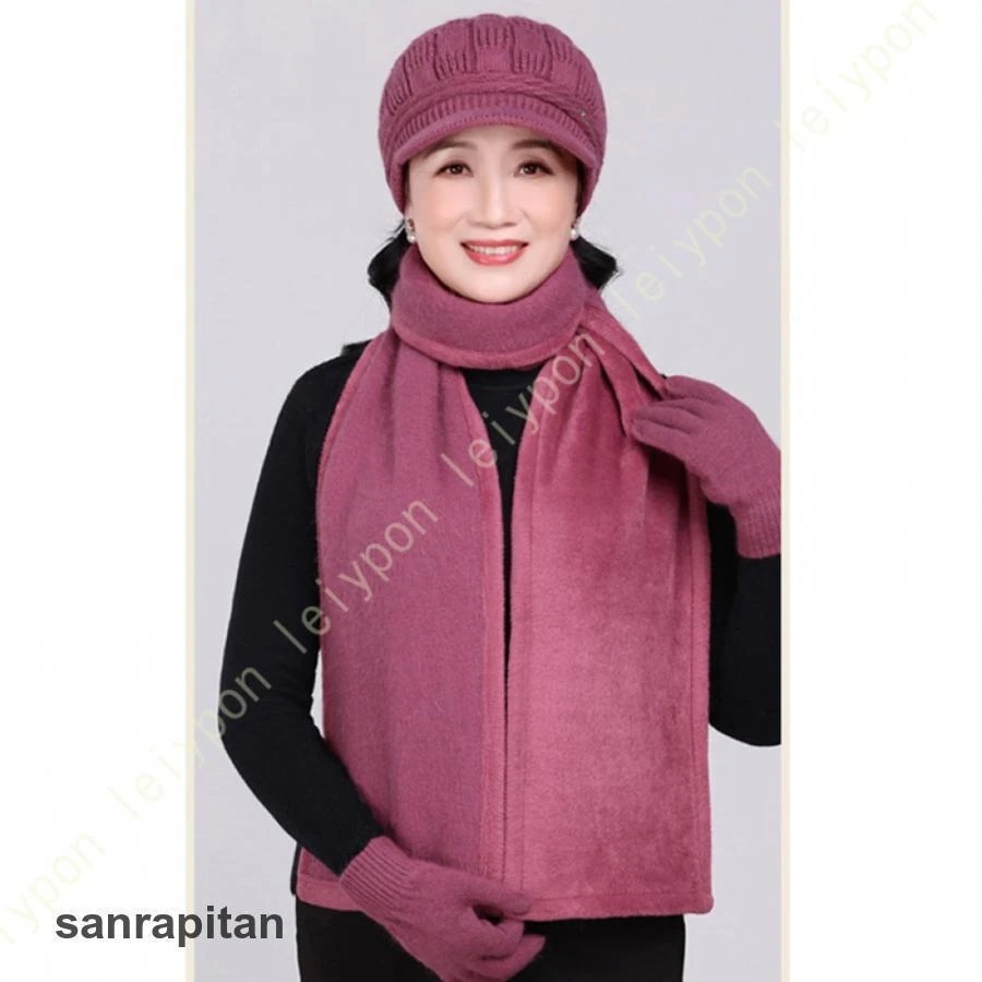 マフラー ニット帽子 レディース ウール マフラー 小顔効果 防寒対策 防風 保温 厚手 暖かい エレガント 柔らかい 通学通勤 旅行 散歩 お出かけ