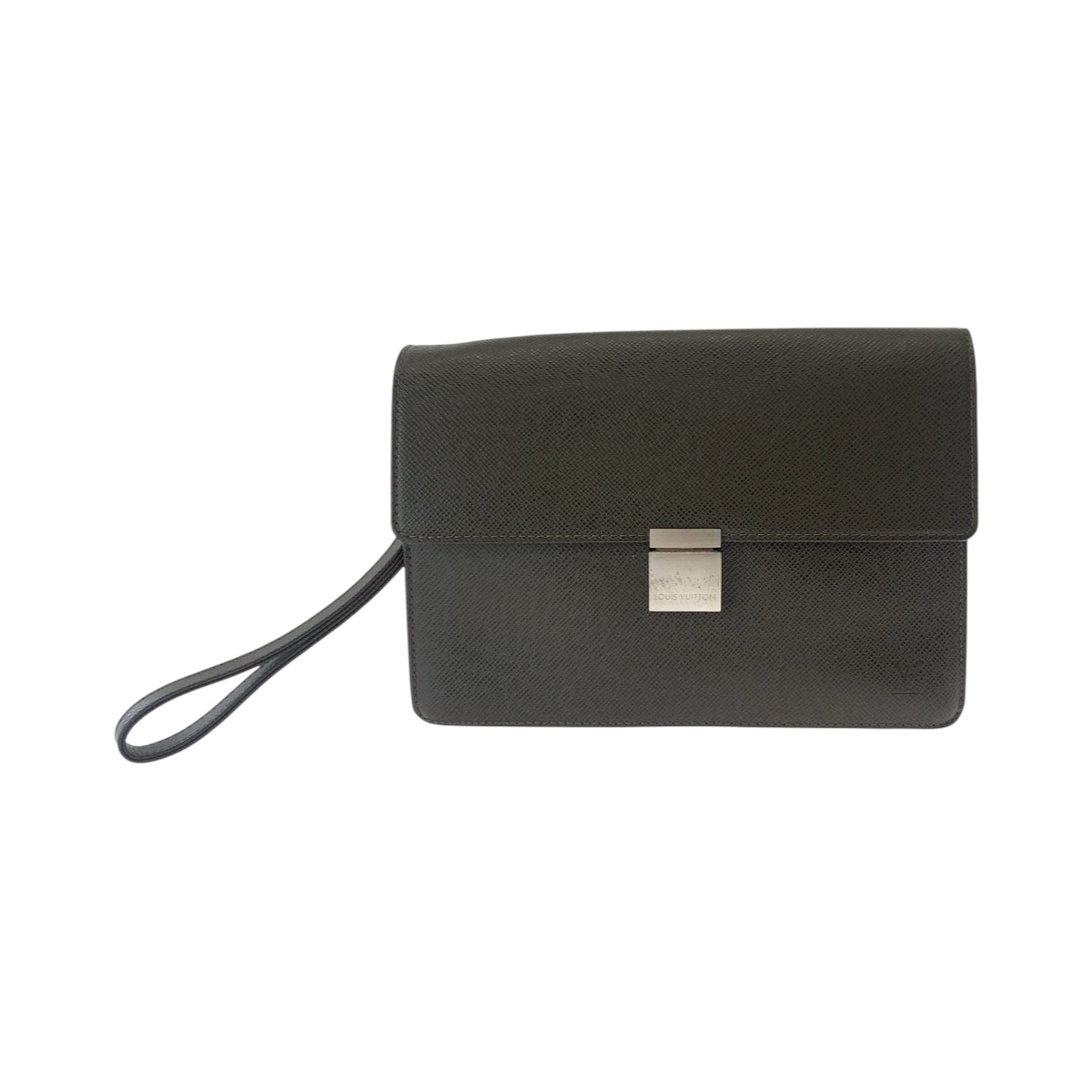 美品 タイガ セレンガ ブラウン シルバー金具 タイガ M30786 セカンドバッグ クラッチバッグ メンズ 502006