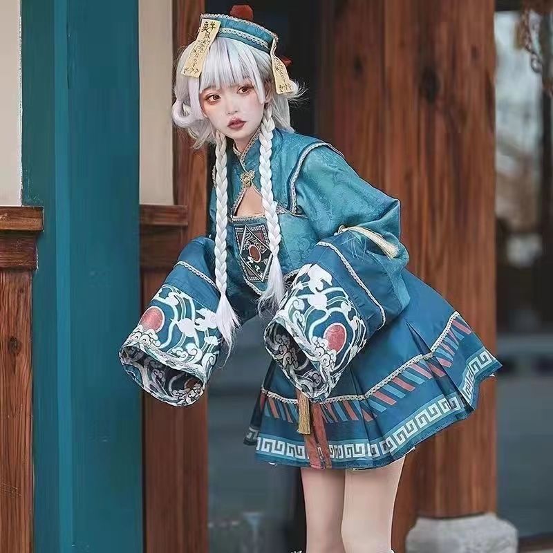 ハロウィンロリータセット 小さなゾンビ フルセット ロリータスカートJSK 日常 軽LOスカート かわいいワンピース