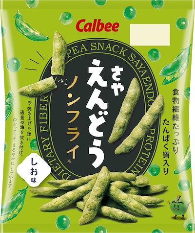 他サイト： [さやえんどう] カルビー さやえんどうしお味 61g×12袋 たんぱく質 ノンフライ 食物繊維 えんどう豆 おやつ お菓子の商品画像