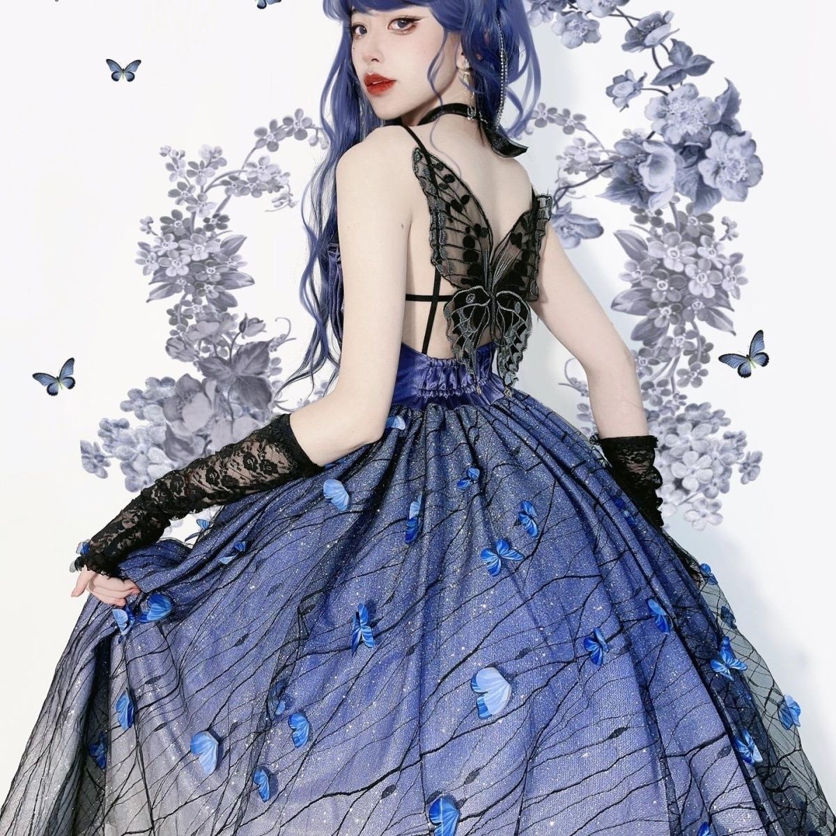 バタフライドリームランドロリータドレスシリーズフルセット