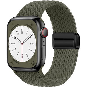 Apple Watch用ナイロンストラップ,磁気バックル付き編組ブレスレット,iwatchシリーズ9,7,3,8,ウルトラ,44mm, 40mm, 45mm, 49mm 41mm44mm