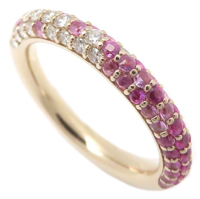 エテルノ リング ピンクサファイヤ0.59ct ダイヤモンド0.25ct 10号 K18PG ピンクゴールド/295270【中古】