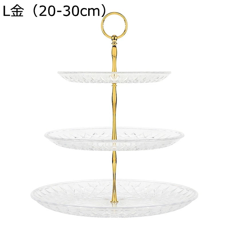 デザートラック カップケーキスタンド アフタヌーンティースタンド 3層 2層 かわいい プラスチック 耐熱皿 トレイ プレイラック フルーツ お菓子 果物 KTV 誕生日 結婚式 パーティー ホーム