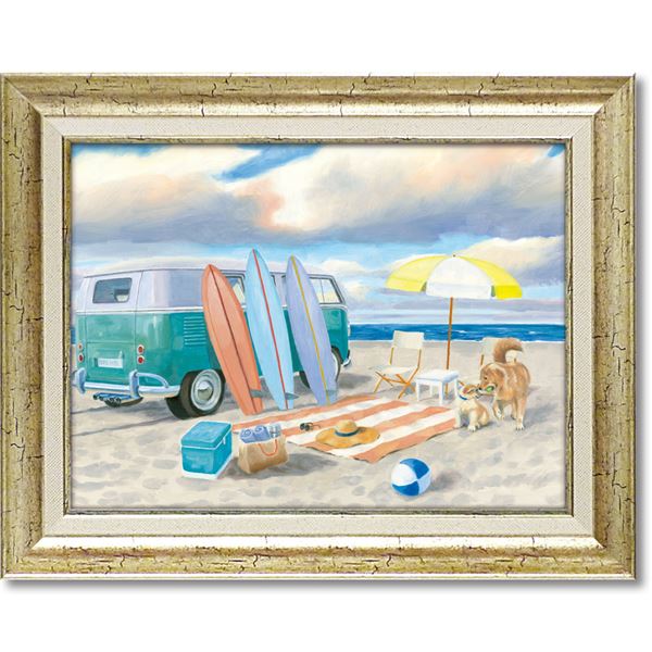 ユーパワー ジェームス/ウィーンズ Gel加工アートフレーム 「ビーチ ライド1」