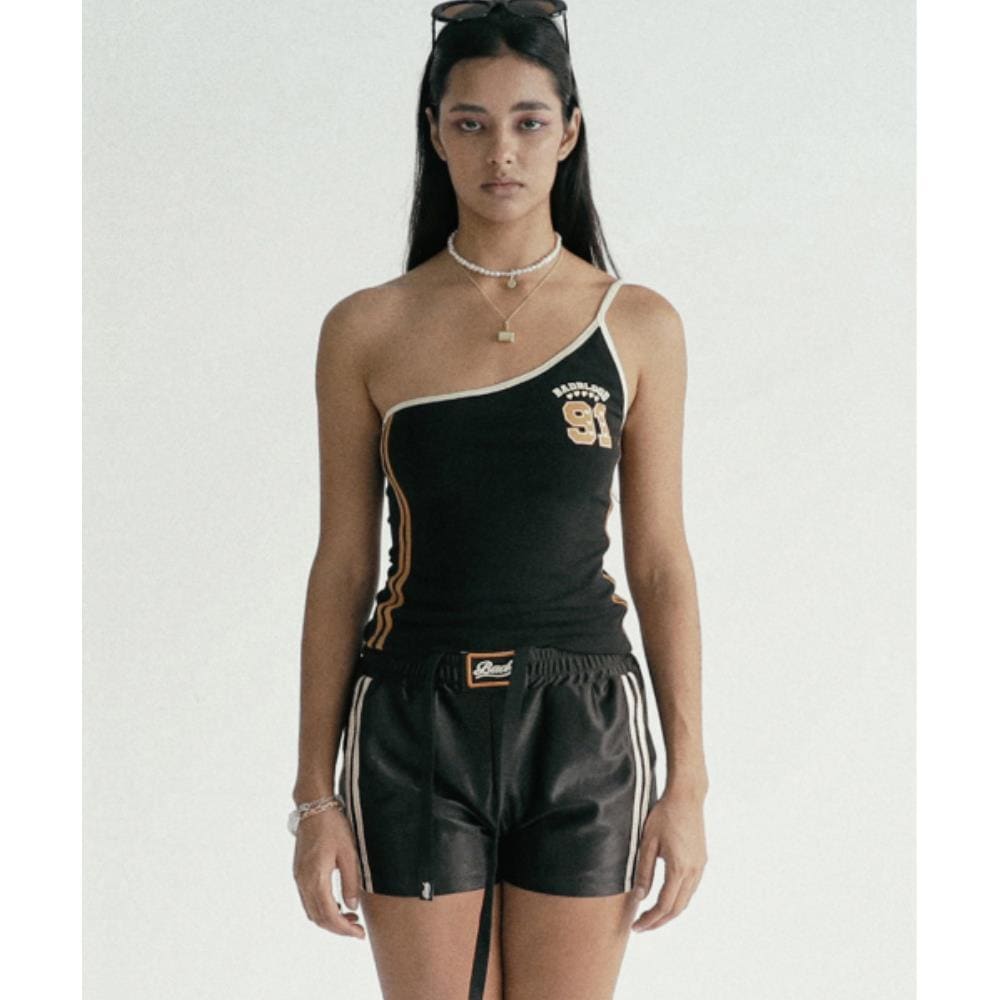 BADBLOOD Cindy One Shoulder Tank Black w-tnk24-045