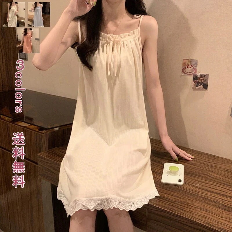 10pscグループ買いネグリジェ レディース パジャマ ワンピース ウェア キャミソール ロングネグリジェ ワンピース
