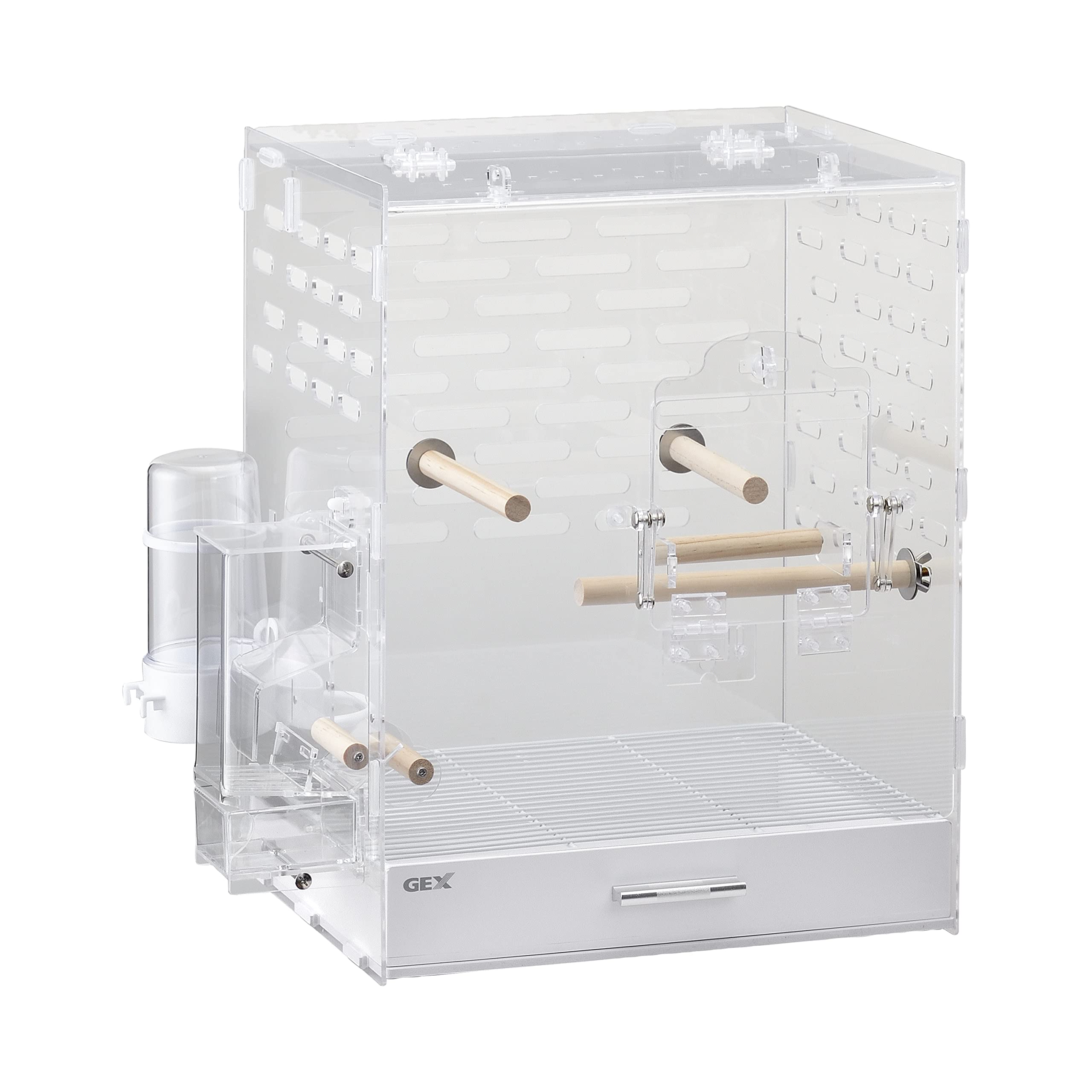 ジェックス コトリウム350-II 43.5×29×44.5cm とまり木・エサ入れ・水入れ付