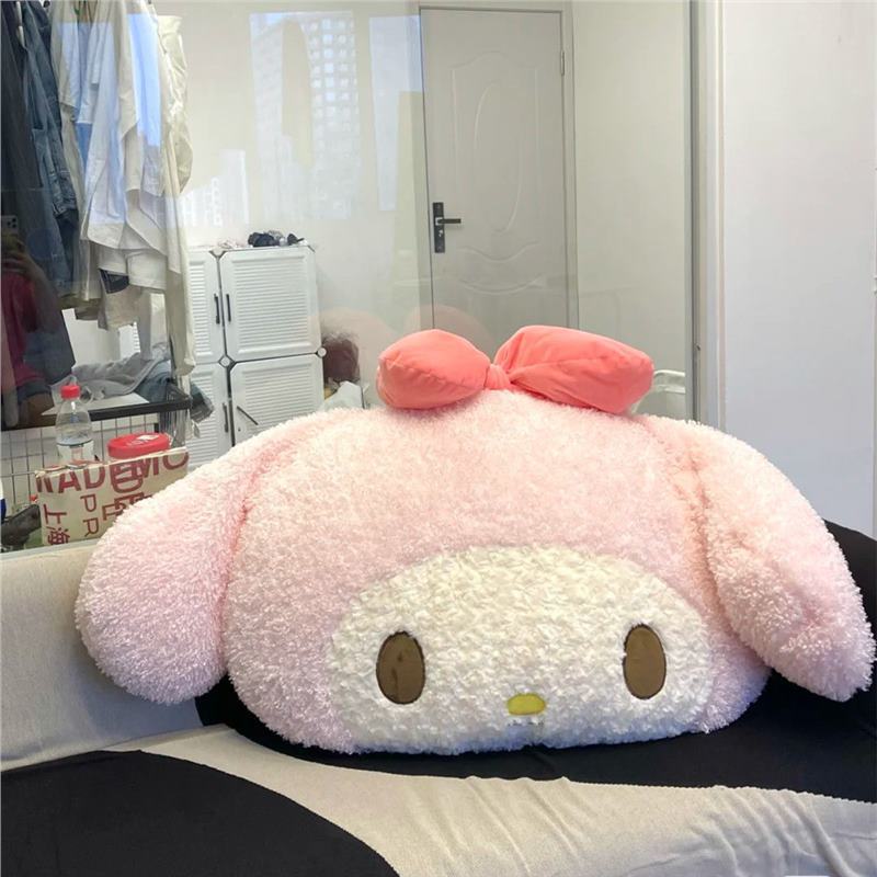 特大メロディピロークッション ピンク ガーリーハート ソファー枕 ベッドサイド 大きな背もたれ プリンセス 女の子 1031