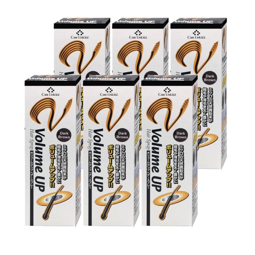 増毛スプレー ダークブラウン ボリュームアップヘアスプレー 200g 6本セット