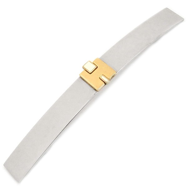 エルメス HERMES バレッタ アイリーン GM メタル GP シルバーXゴールド ヘアアクセサリー 【箱】【中古】