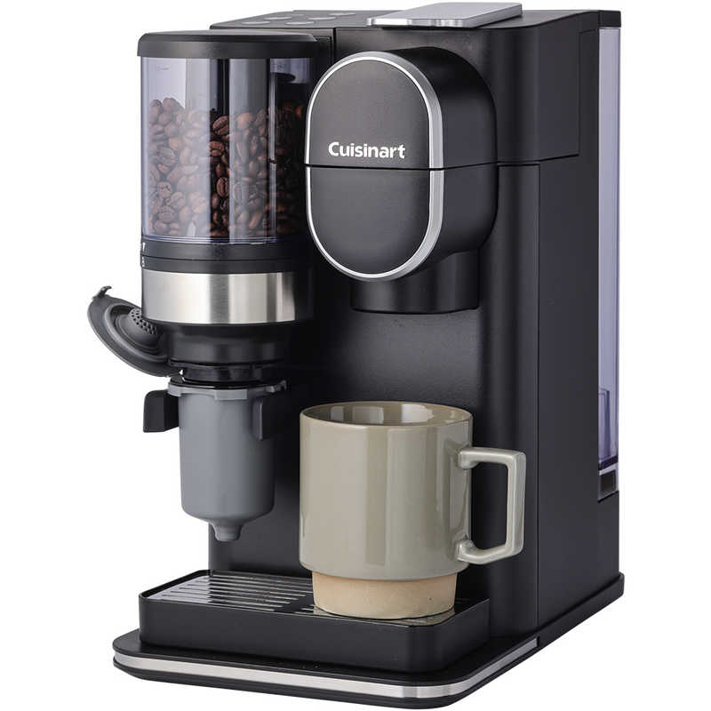 クイジナート　Cuisinart ドリップワン ミル付きコーヒーメーカー 1杯 ステンレスフィルター ブラック　DGB2KJ