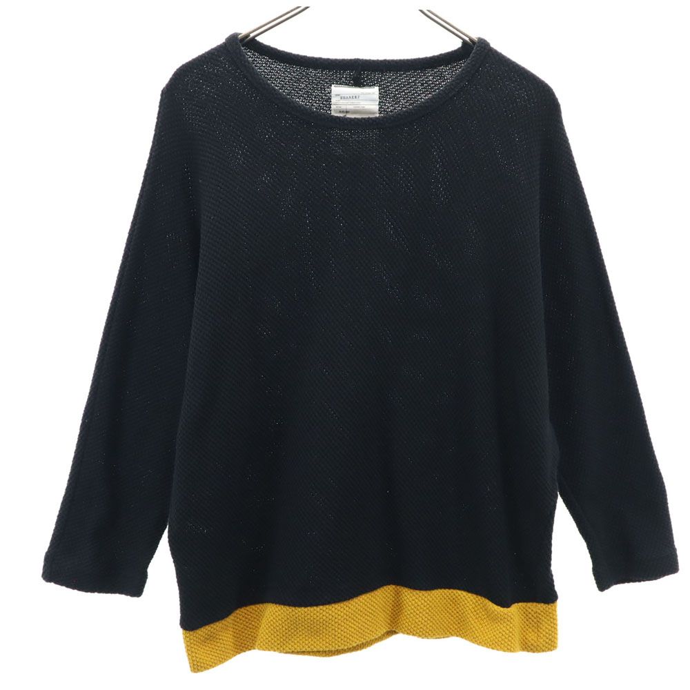 日本製 長袖 ドルマン セーター 1 ブラック ニット レディース