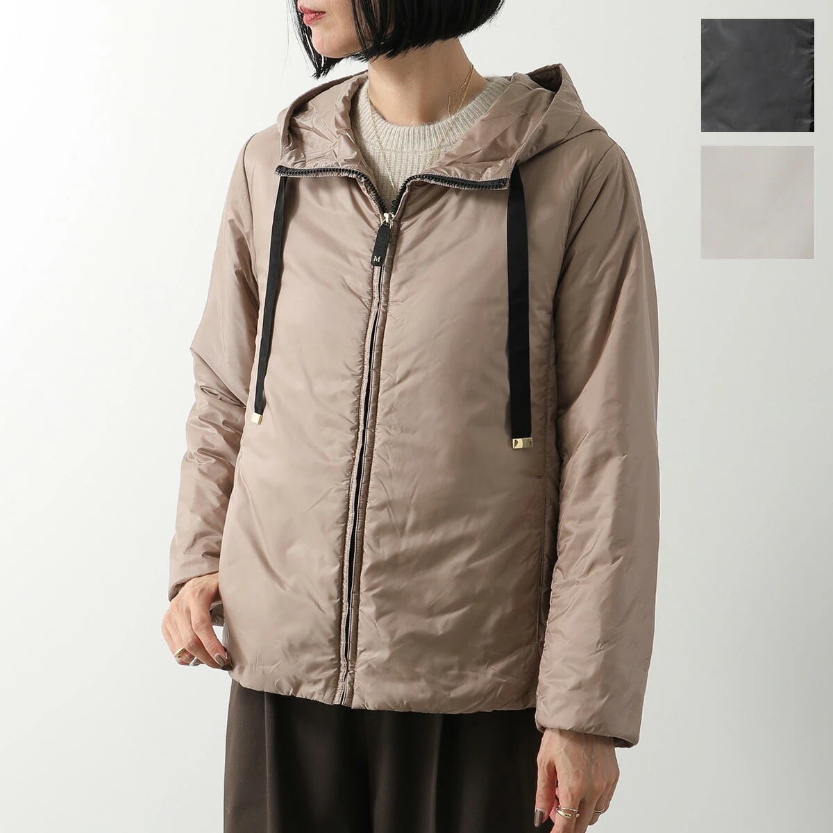 MAX MARA THE CUBE マックスマーラ ザ キューブ ジャケット GREENH グリーンH レディース テクニカルキャンバス 軽量 フーデッド ショート丈 カラー5色 【ts】