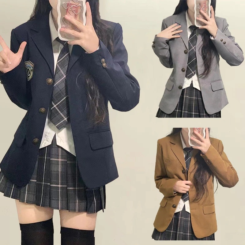 セットアップ レディース 4点セット 長袖 制服 ジャケット シャツ リボン 卒業式 女子 スーツ 小学校 卒服 韓国ファッション 女の子 お受験 プリーツ きれいめ 学生服 高校h 4,490円