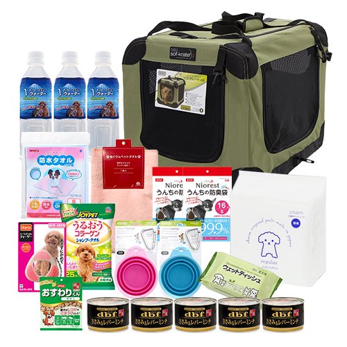 犬用　防災セット　超小型犬小型犬向け（キャリー・ソフクレートｎ２）　防災　災害　ペット　ＣＲＣ40―98―00―00―00
