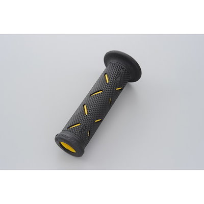 他サイト： D98039 PRO-GRIP スーパーバイクグリップ#717 耐震GEL 122mm 貫通 ブラック/イエローの商品画像
