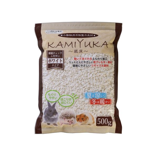 （まとめ） KAMIYUKA紙床ホワイト 500g （ペット用品） (×6セット)