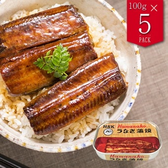 Qoo10 浜名湖産 うなぎ蒲焼 缶詰 100g 固形量90g5缶