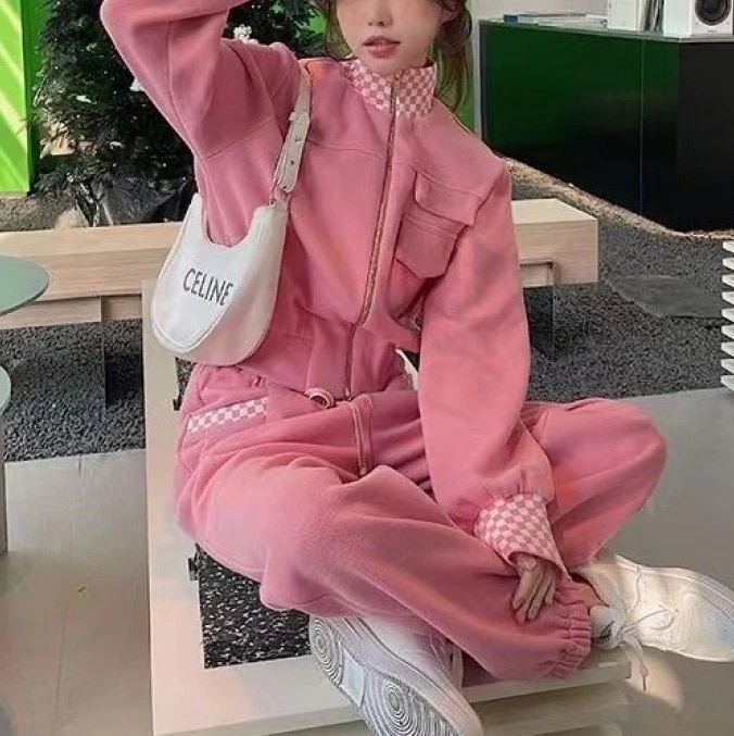 ハイエンドのカスタマイズ-軽い大人スタイルのレディースストリートスウェットシャツスーツ2025年春秋の新作韓国スタイル遊び心と活発な塩スタイル2点セット