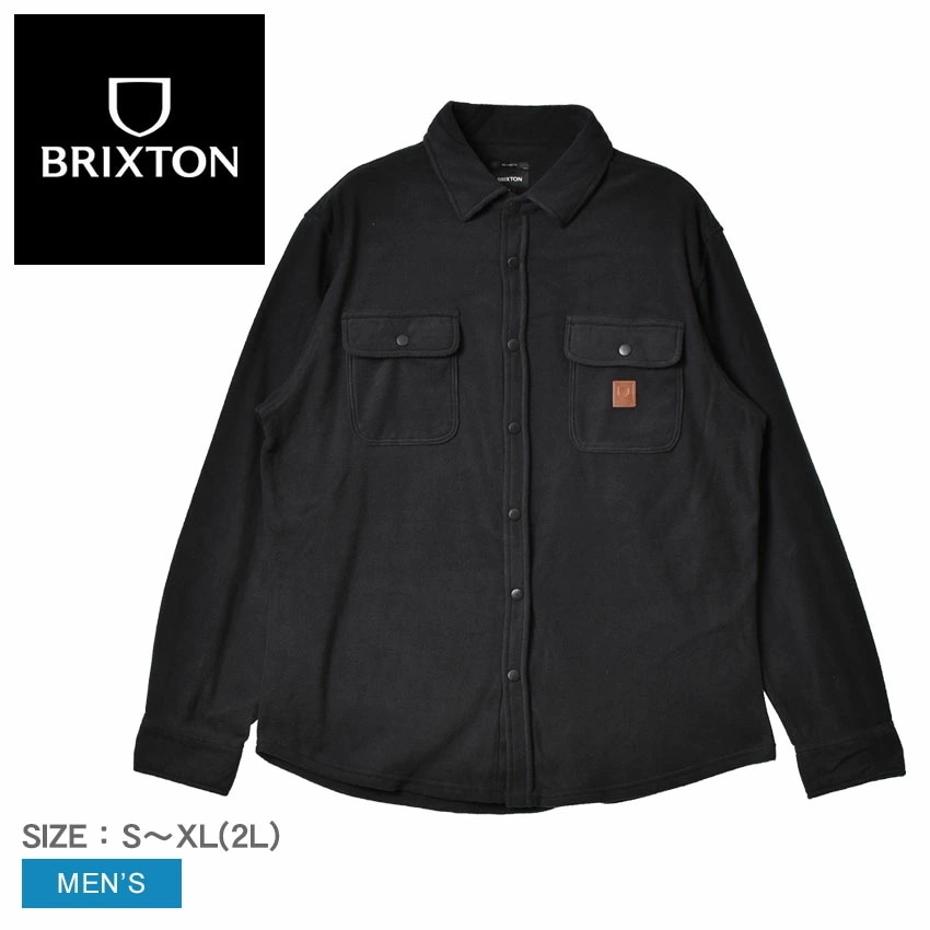 BOWERY LW L/S ARCTIC STRETCH FLEECE 01265 メンズ ウエア アウター トップス 長袖 シンプル ブランド ストリート カジュアル アウトドア 黒 ワンポイント